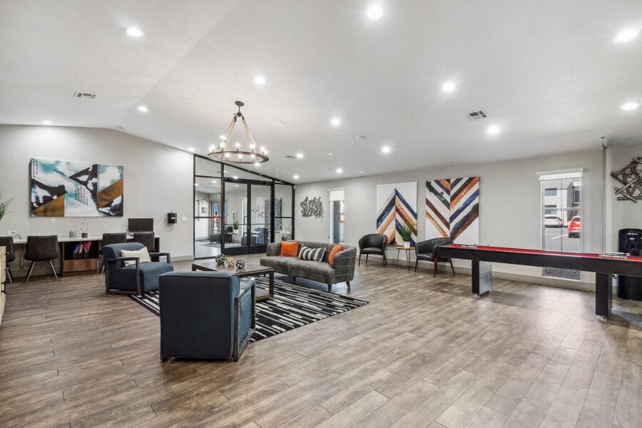 Clubhouse lounge area