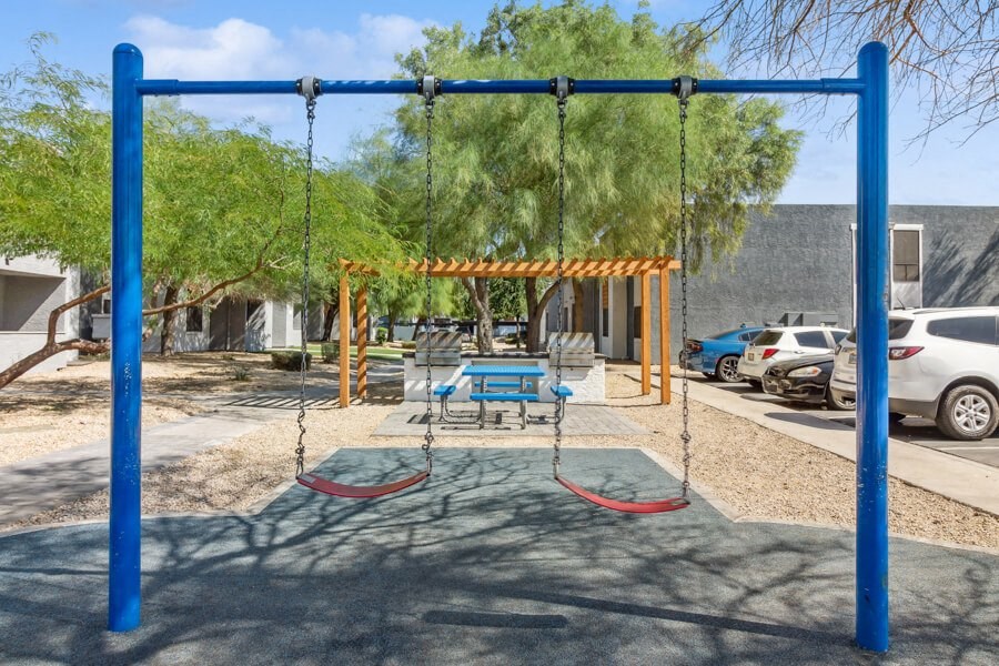 a swing set at Accent on Decatur