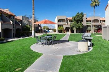 Outdoor picnic table and BBQ