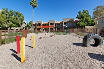 Playground area with equipment
