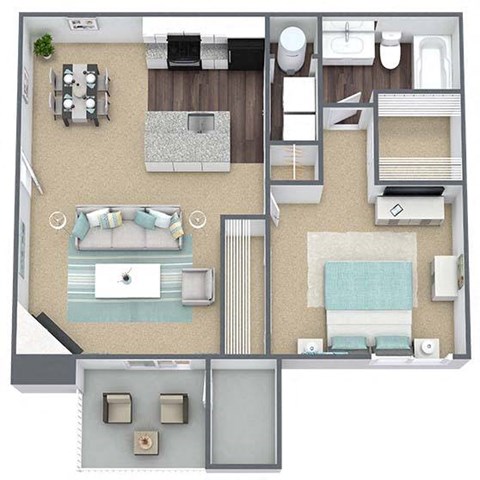 Albemarle Floor Plan 3D Image