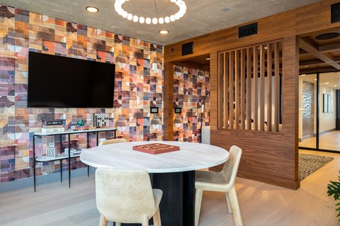 Game room with TV