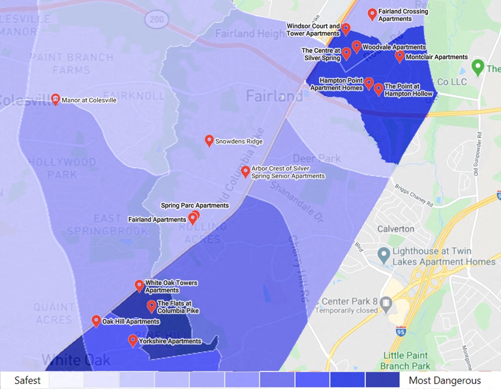 Safest Apartments in 20904 Zip Code Silver Spring, Maryland