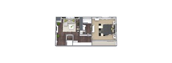 Ascott Floor Plan: 1 Bed, 1 Bath