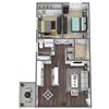 Floor Plan B - 2 Bed, 1 Bath