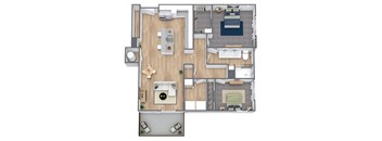 B0, 2x2, 1127 sqft.