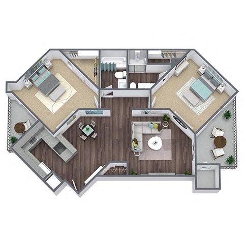 B1 Floor Plan 2x2