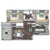 B1 Floor Plan, 2-Bed 1-Bath