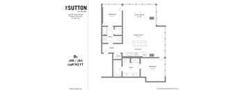 a floor plan of the suite
