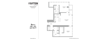 a floor plan of the suite