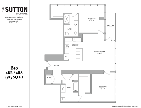 a floor plan of the suite