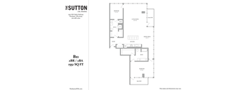 a floor plan of the suite