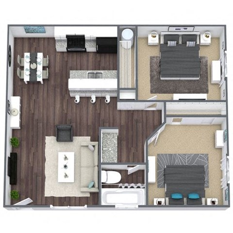 B1 Floor Plan 3D Image