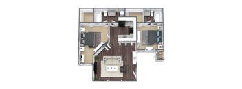 B2 Floor Plan 3D Image