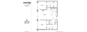 a floor plan of the suite