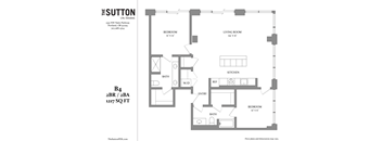 a floor plan of the suite