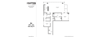 a floor plan of the suite