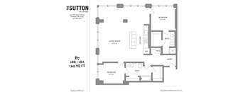 a floor plan of the suite