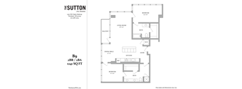 a floor plan of the suite