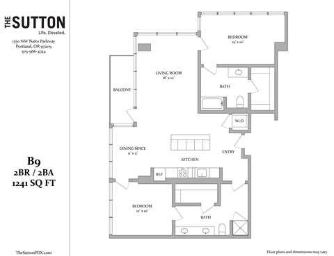 a floor plan of the suite