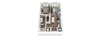 bedroom floor plan of a 2103 sqft apartment