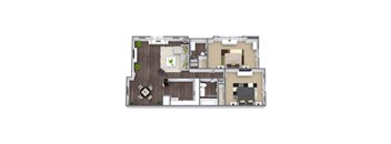 Beckenham Floor Plan: 2 Bed, 2 Bath