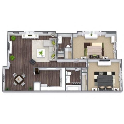 Beckenham Floor Plan: 2 Bed, 2 Bath