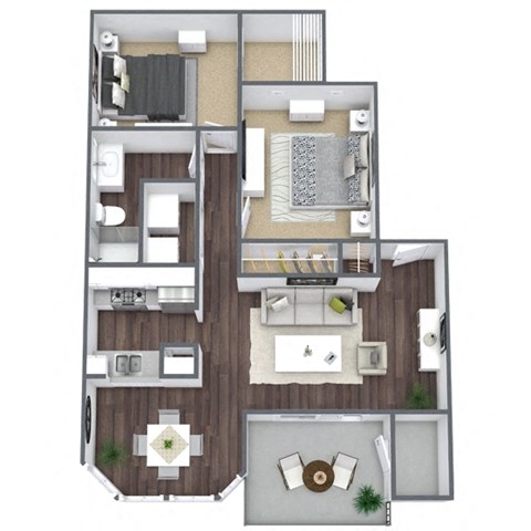 Briarwood floor plan (866 SQFT)