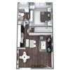 Broadmoor Floor Plan 1-Bed, 1-Bath 500SQFT