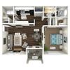 Bungalow 3D Floor Plan