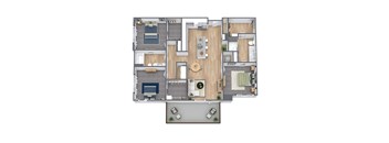 C1, 3x2, 1450 sqft.