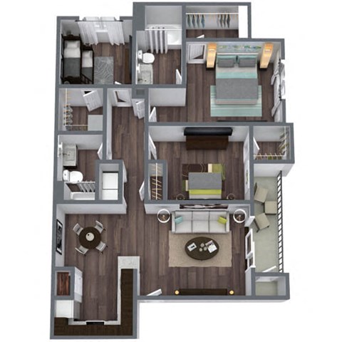 Tranquility (C1) Floor Plan, 3-Bed 2-Bath, 1,261 SQFT at Harmony at Surprise, Arizona