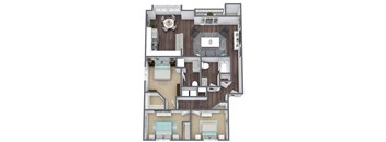 3 bedroom 2 bathroom floor plan