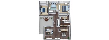 3 Bedroom 3D Floor Plan
