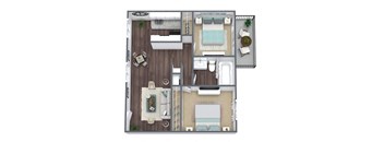 C2 3D floor plan image