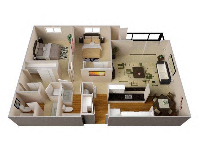 Floor Plans of The Fountains at Point West Apartments in