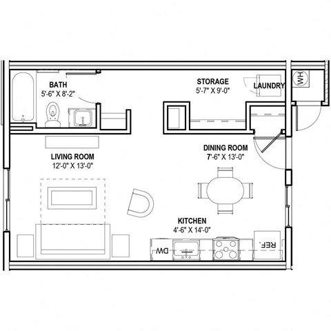 Studio floor plan
