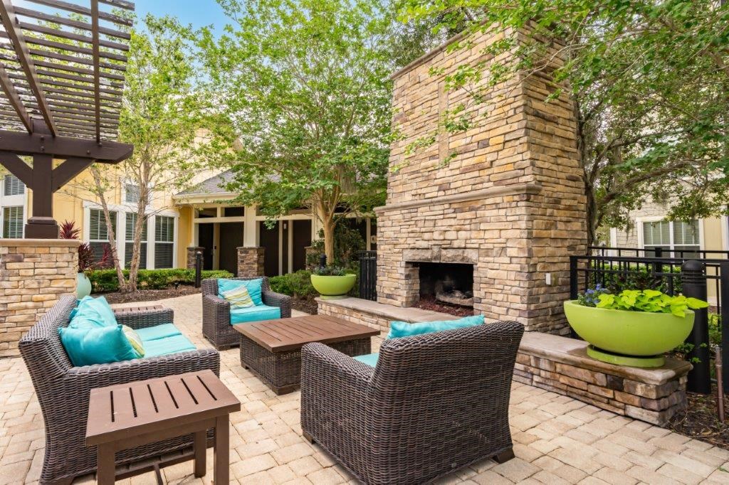 Fireside lounge at Bridges at Crosstown in Tampa, FL