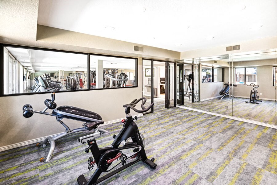 Fitness center with cardio equipment