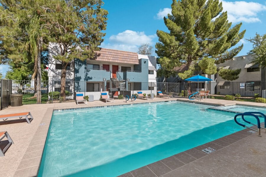 Resort-style swimming pool