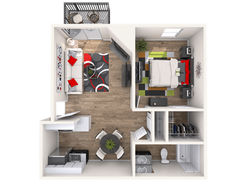 Chatfield 1x1 3D Floor Plan