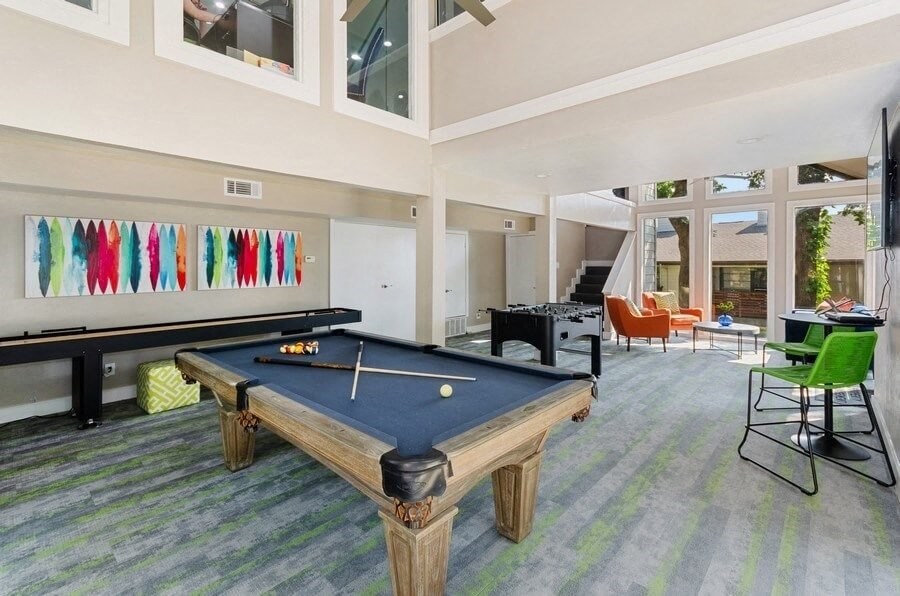 Clubhouse with pool table