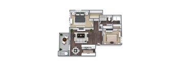 Delta 2 3D Floor Plan