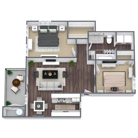 Delta 2 3D Floor Plan