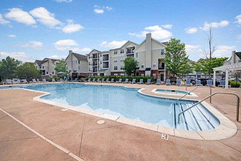 Swimming pool at Dulles Green Apartments in Herndon, Virginia