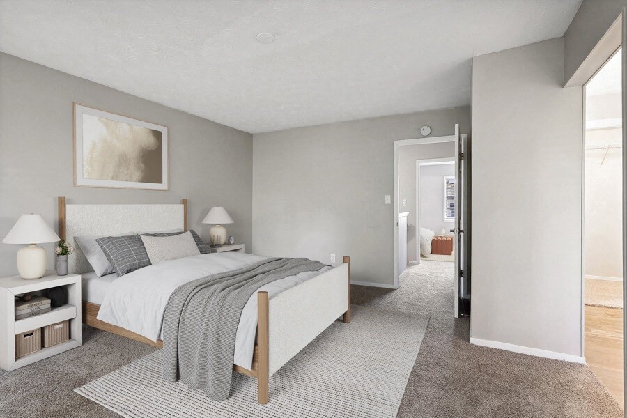 Model apartment bedroom