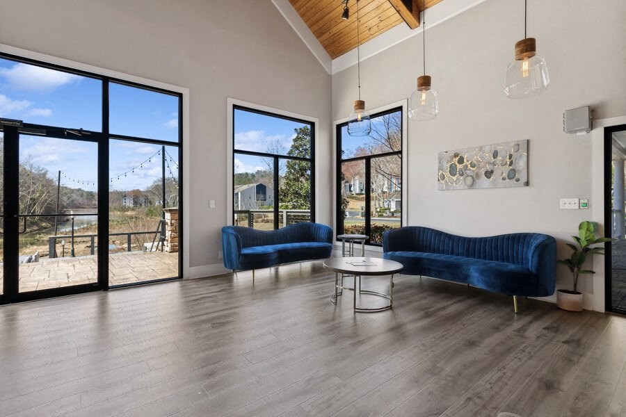 Community clubhouse with lounge area