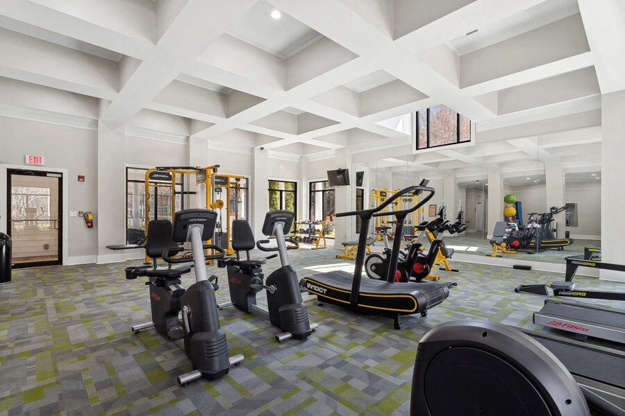The gym at the at Edgewater at Sandy Springs