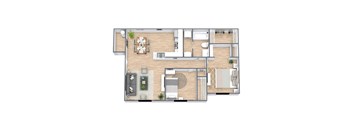 Evergreen 2x1 Floor Plan