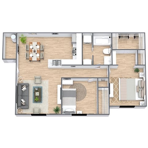 Evergreen 2x1 Floor Plan